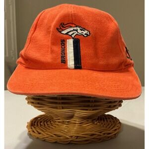 VTG Y2K Denver Broncos NFL Pro Line Logo Athletic Orange Strapback‎ Hat Cap